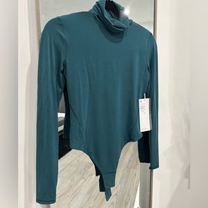 NWT Lululemon Wundermost Ultra-Soft Nulu Turtleneck Bodysuit Size S Storm Teal